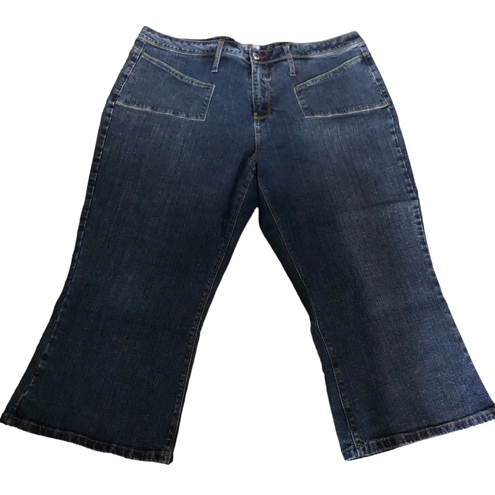 Vintage Carolina Blue Women's Denim Stretch Denim Capri Pants Size 18
